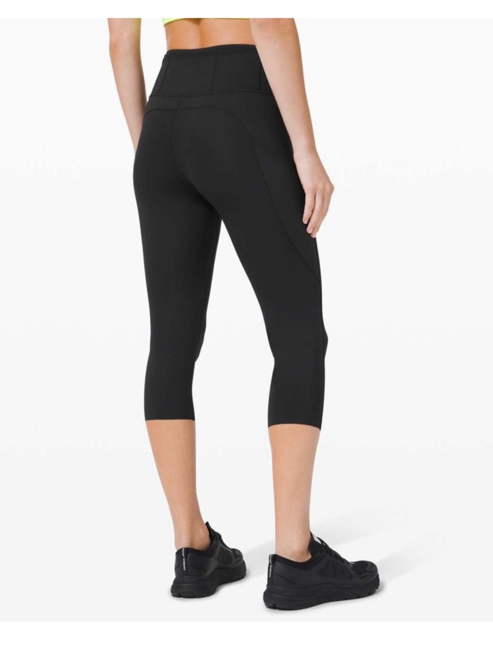 $118 Lululemon Fast and Free Crop II 19" *Non-Reflective black, 0